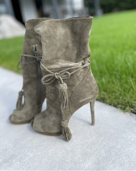 Kozačky dámské Michael Kors ROSALIE olivové
